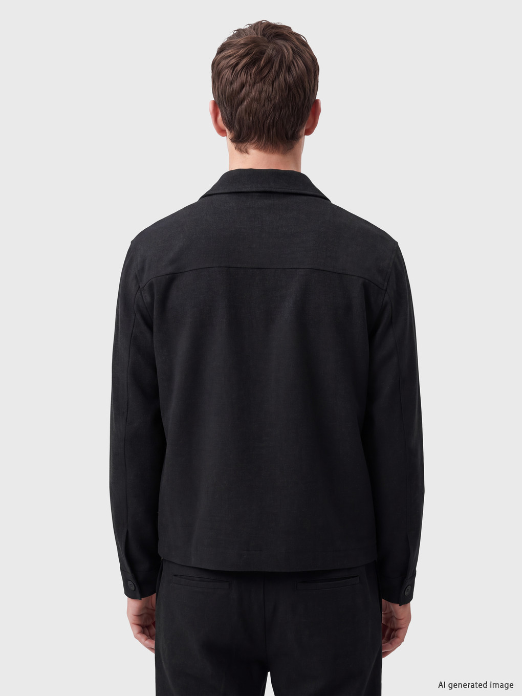 Regular Fit Shirt Collar Men's Jacket-3