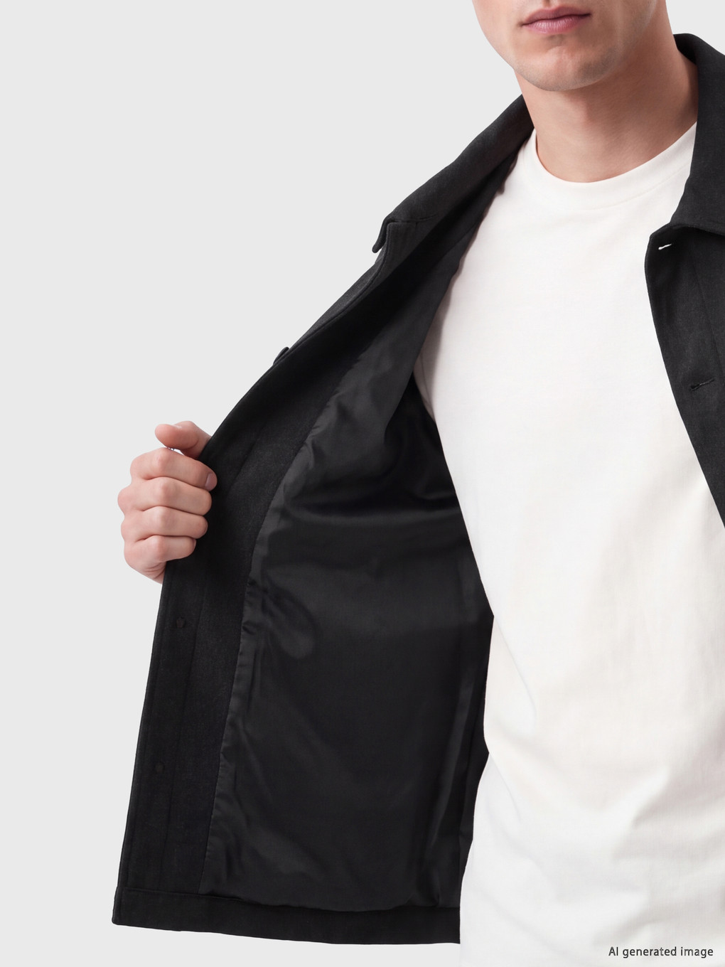 Regular Fit Shirt Collar Men's Jacket-4