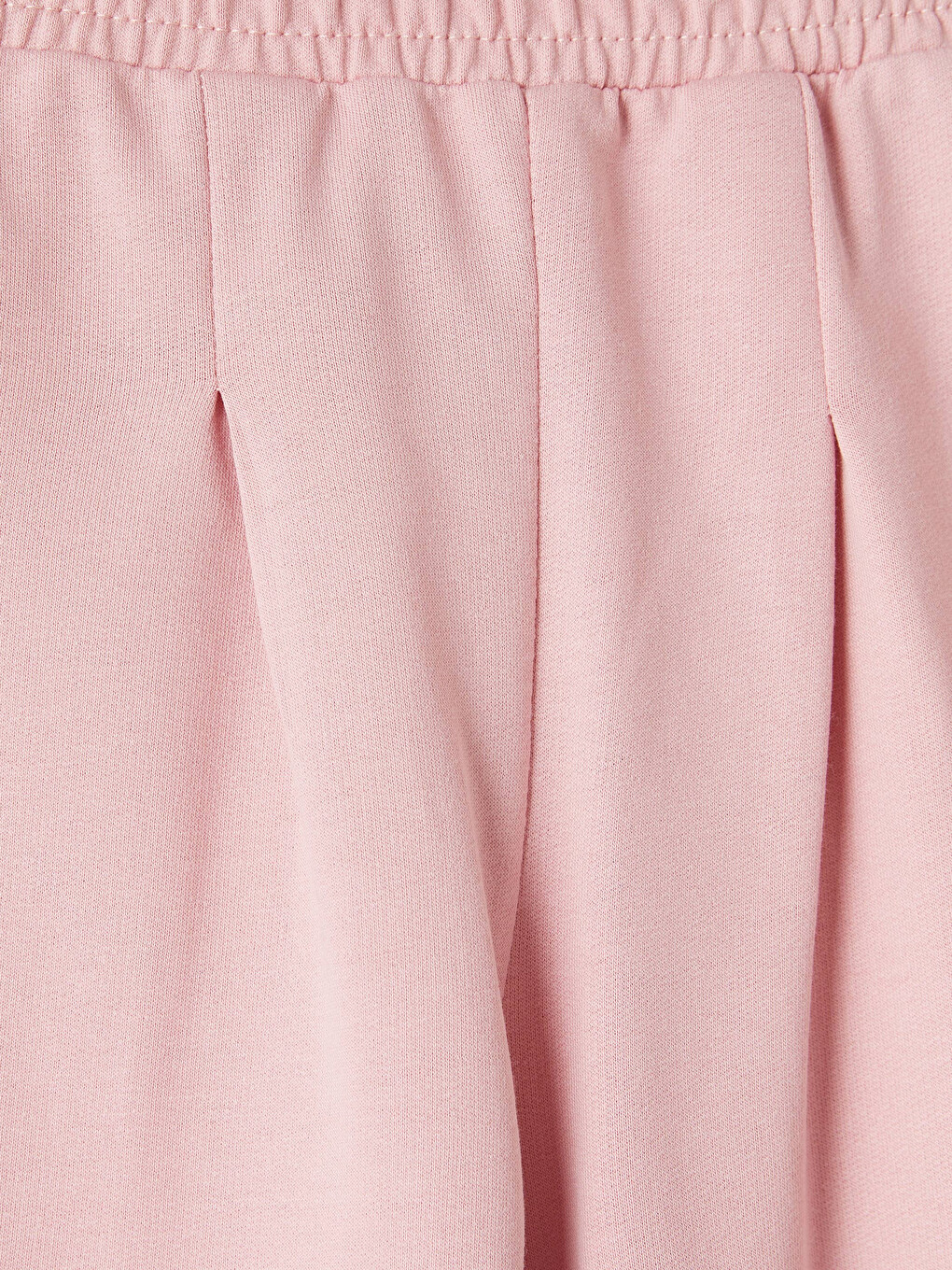 Pembe Beli Lastikli Kız Çocuk Pantolon-1
