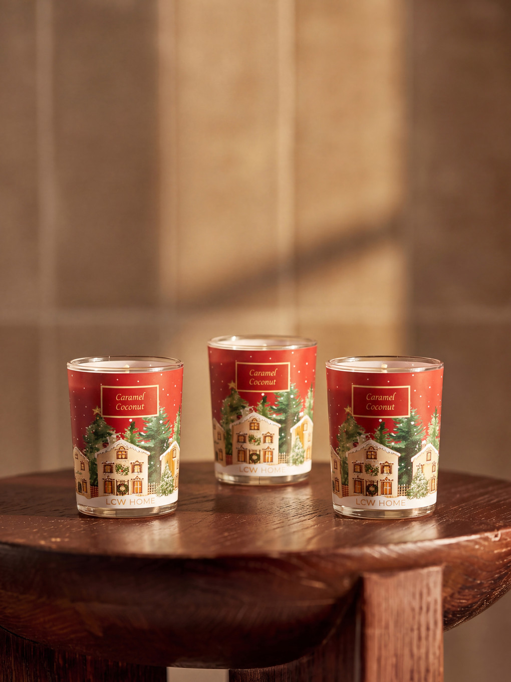 New Year Themed House Shaped 3-pack Candle Set