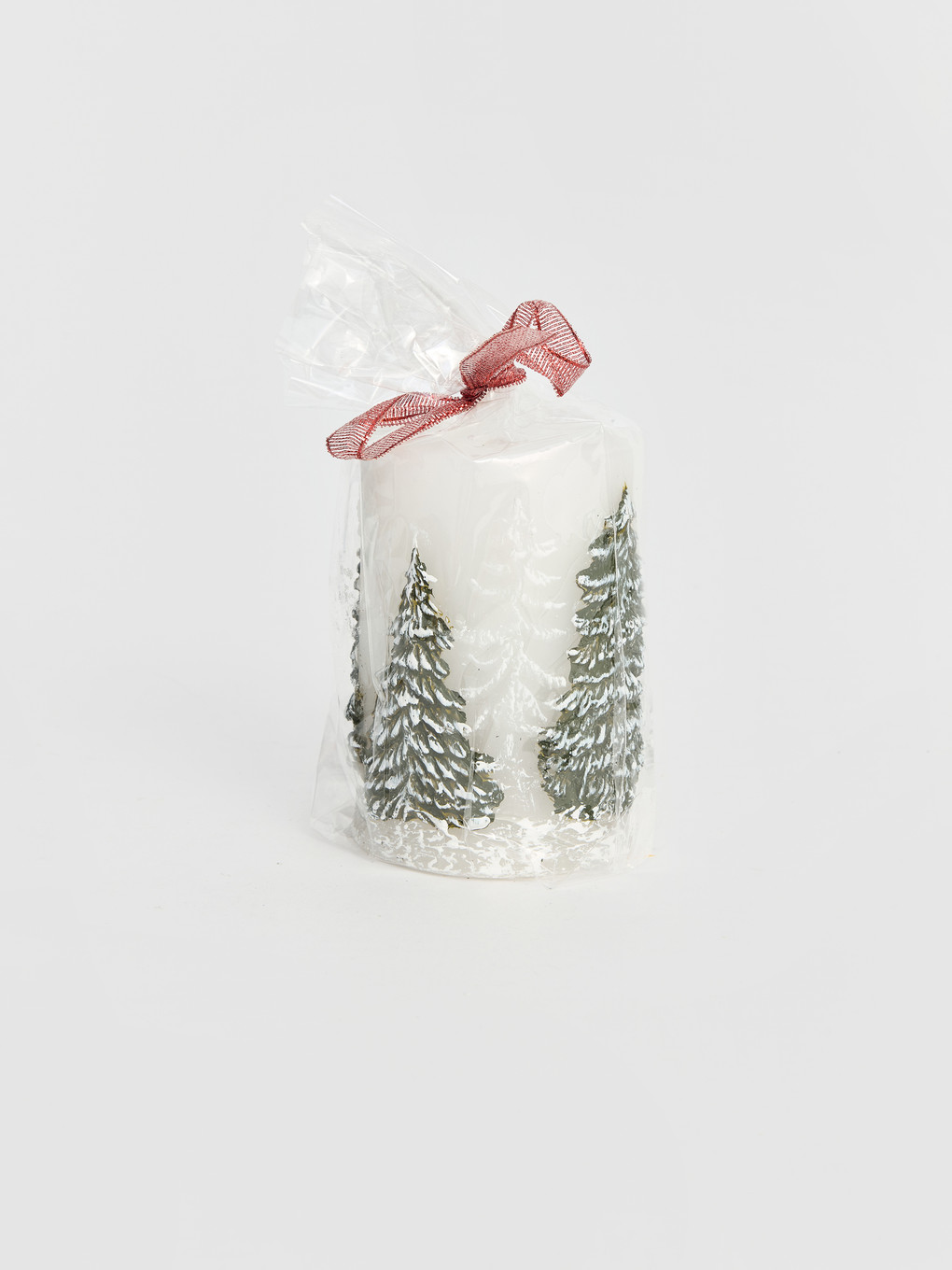 Pine Tree And Snow Scenery Embossed Candle-2