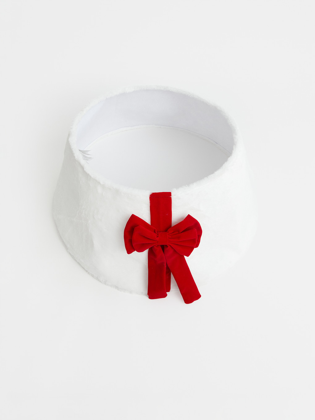 Bow Detailed Plush New Year Tree Skirt-2