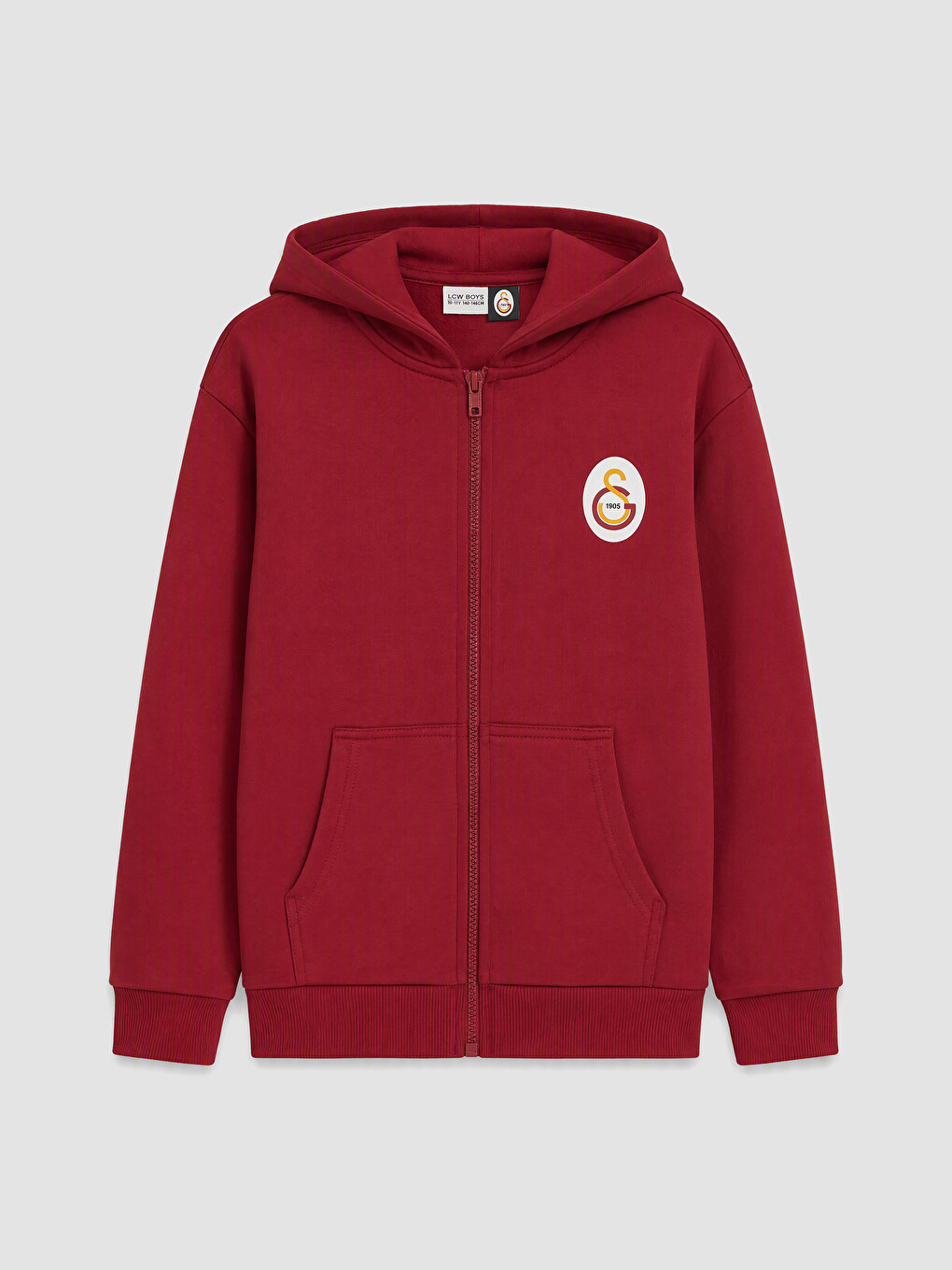 Kırmızı Kapüşonlu Galatasaray Baskılı Erkek Çocuk Sweatshirt-1