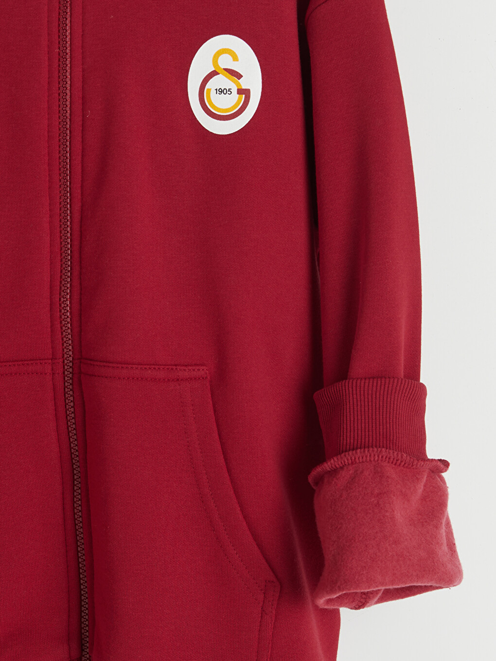 Kırmızı Kapüşonlu Galatasaray Baskılı Erkek Çocuk Sweatshirt-3
