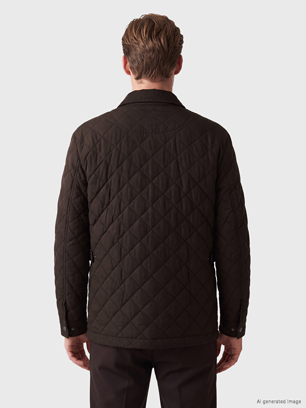 Regular Fit Quilted Men's Coat-3