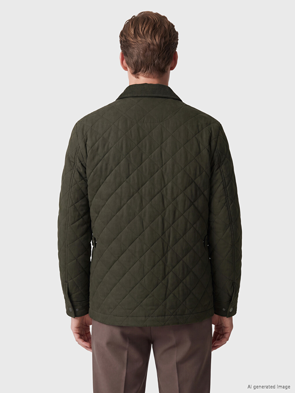 Regular Fit Quilted Men's Coat-3