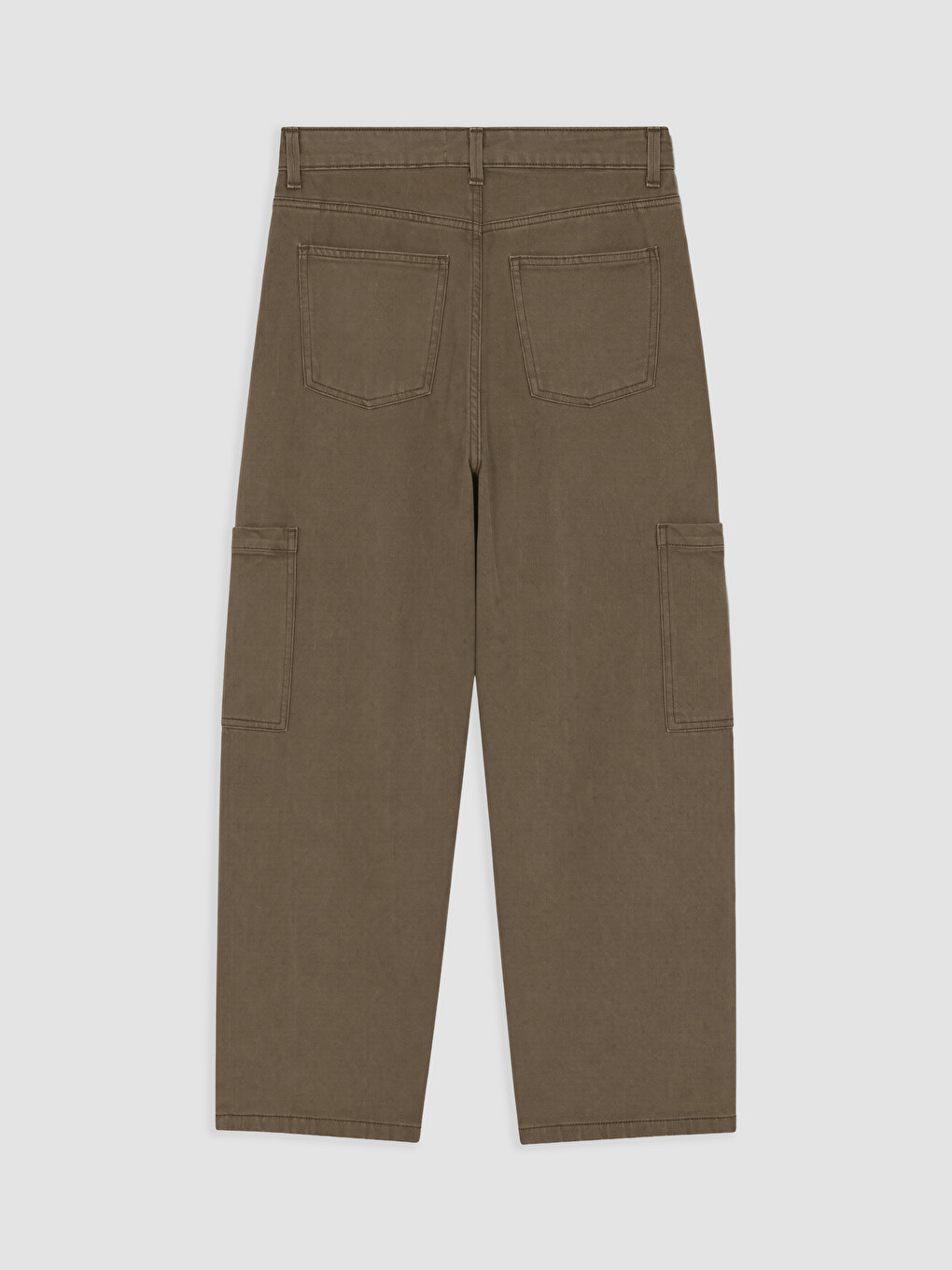 Baggy Fit Kargo Cepli Kadın Jean Pantolon-5