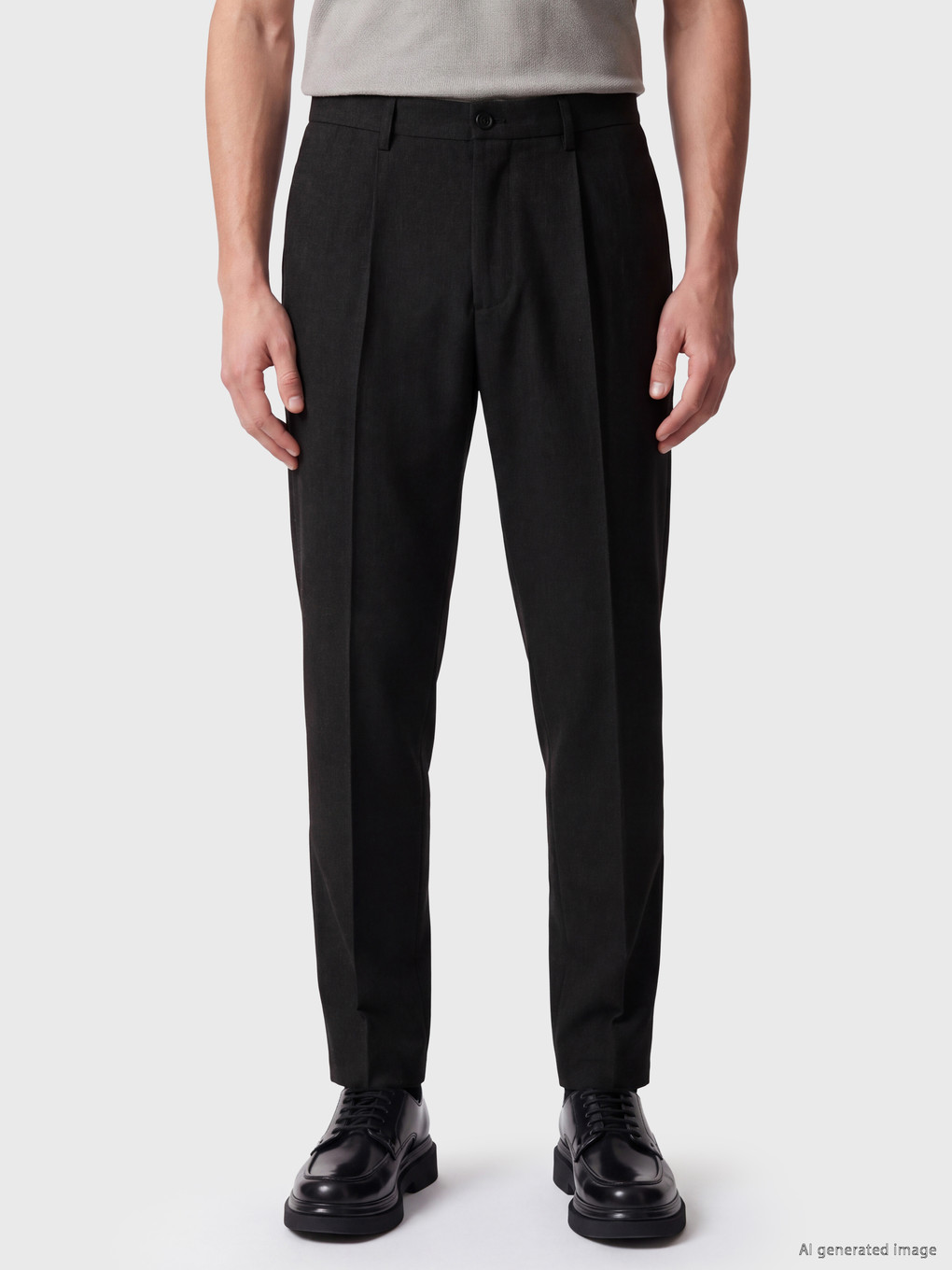 Gri Poliviskon Erkek Pantolon-1