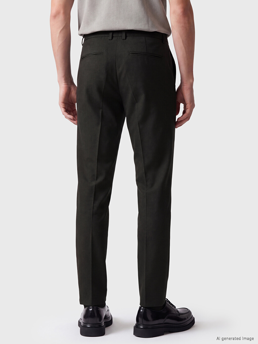 Gri Poliviskon Erkek Pantolon-3