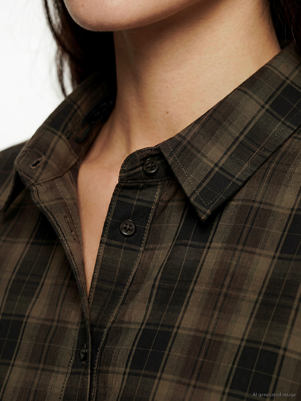 Plaid Dobby Women's Shirt-2