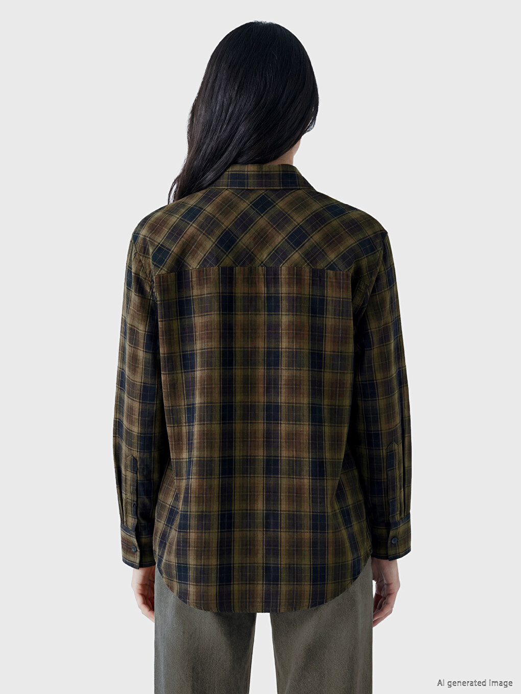Plaid Dobby Women's Shirt-3