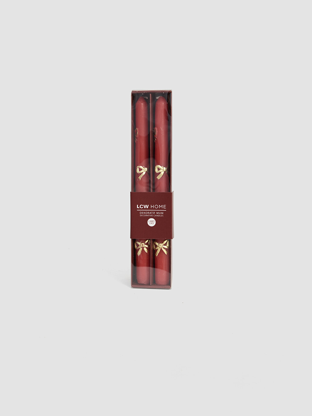 Bow Detailed 2 Pack Decorative Candle-1