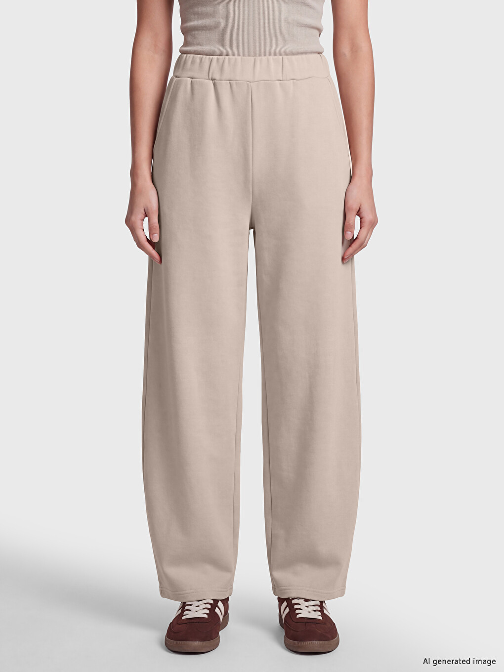Elastic Waist Women's Sweatpants-1