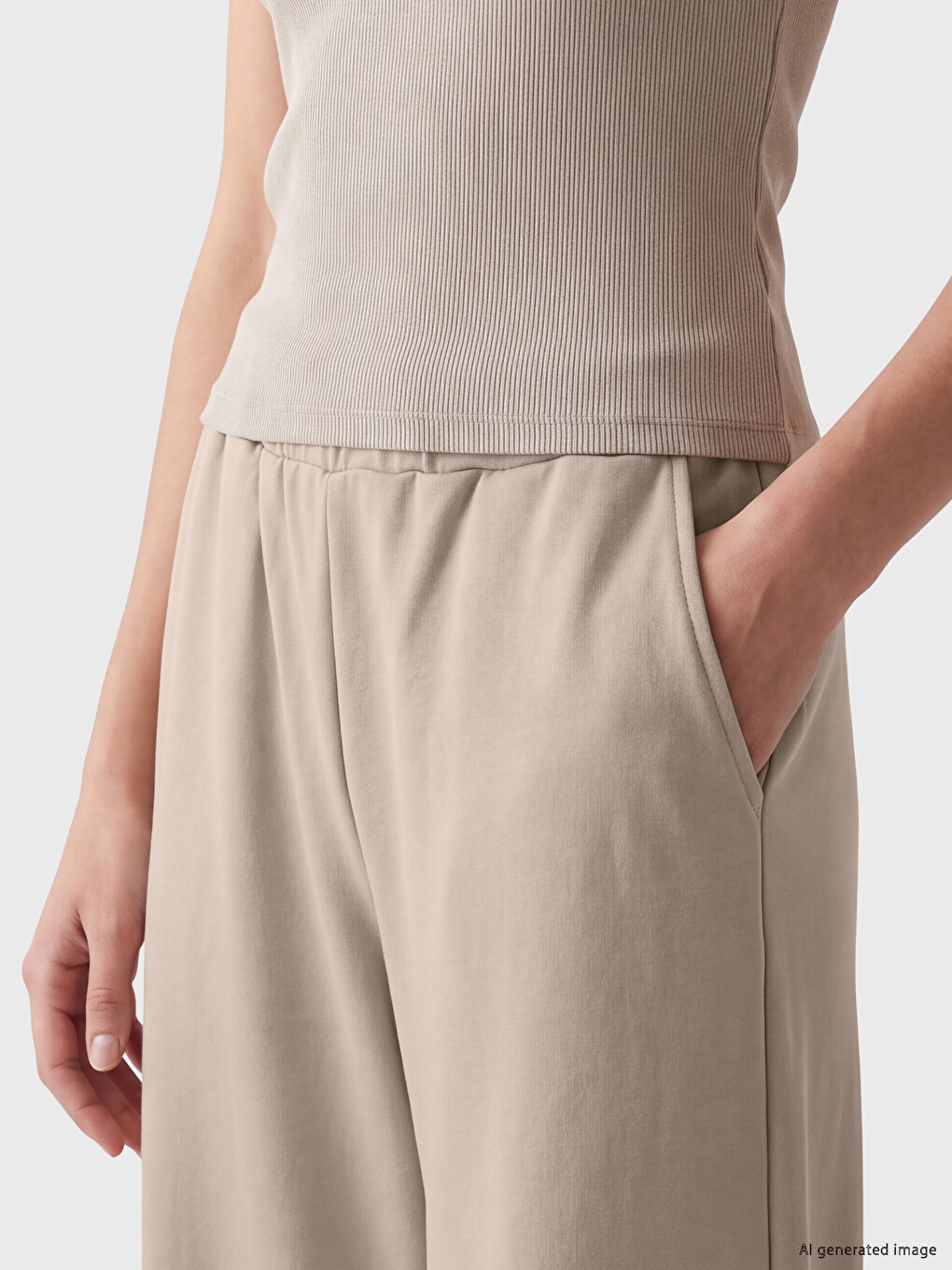 Elastic Waist Women's Sweatpants-2