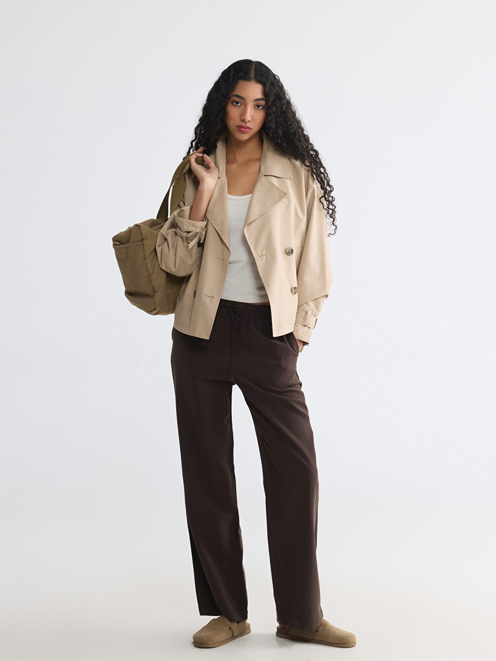 Woman Brown Trousers