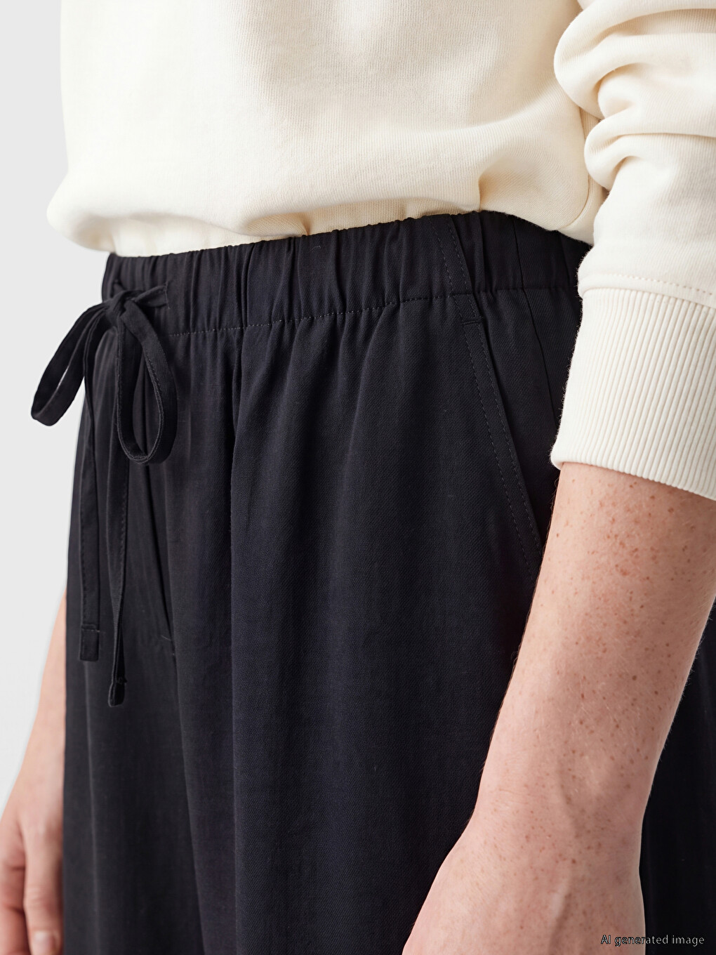 Elastic Waist Women's Trousers-2