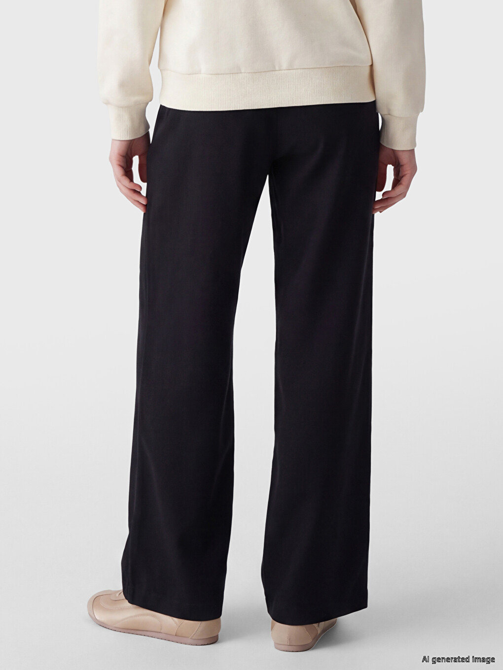 Elastic Waist Women's Trousers-3