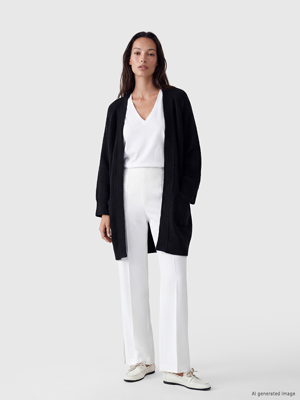 Shawl Collar Women's Knitwear Cardigan-1
