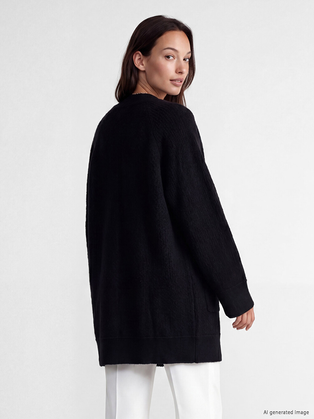 Shawl Collar Women's Knitwear Cardigan-2