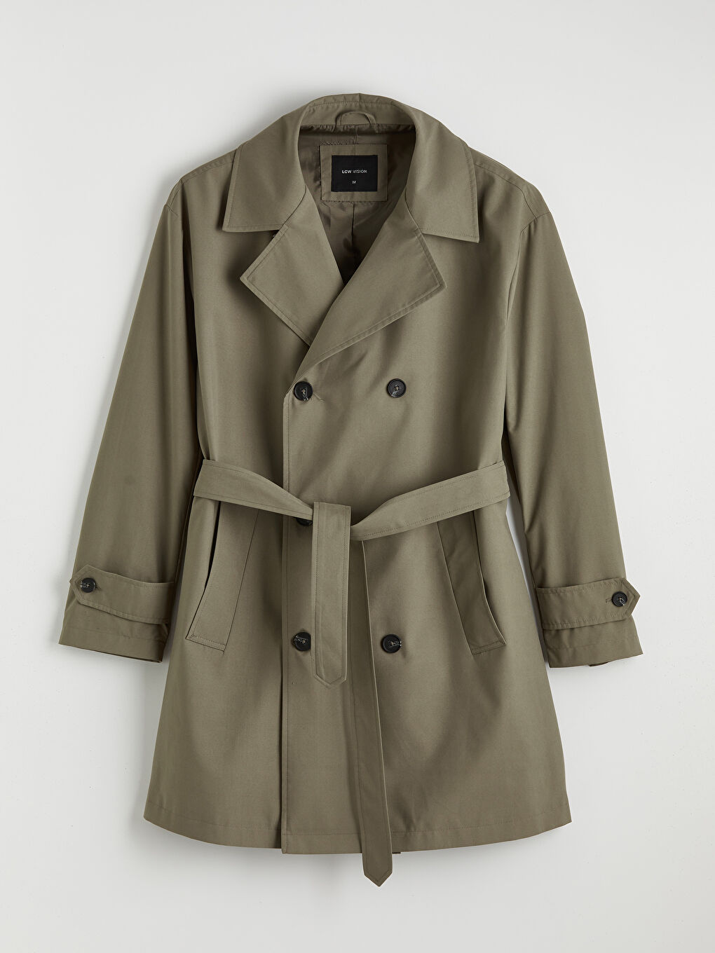 Haki Standart Kalıp Erkek Trençkot