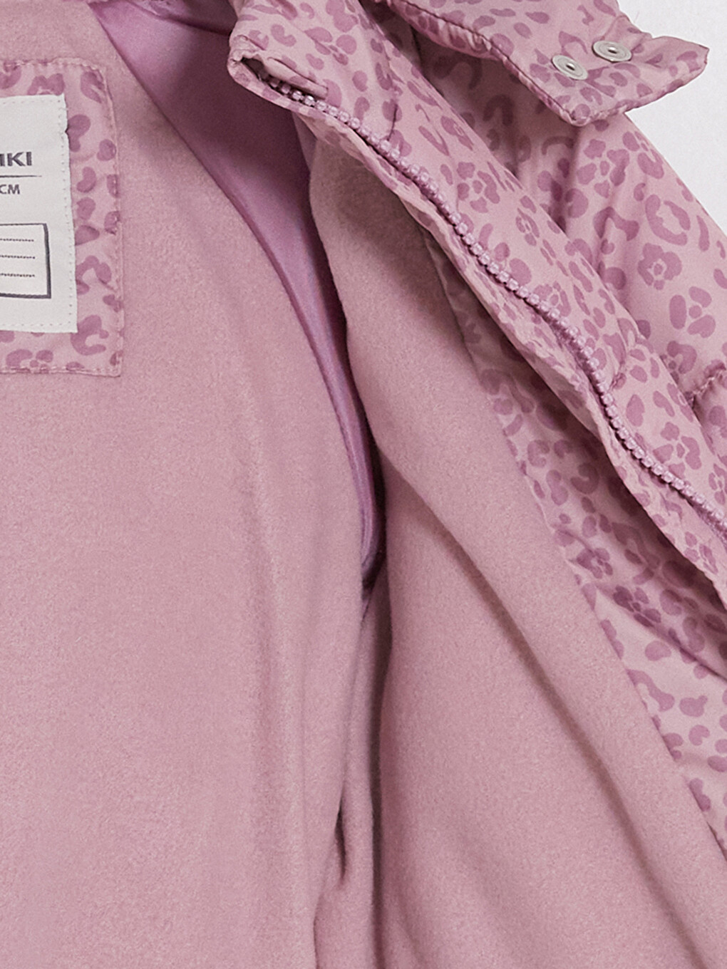 Patterned Hooded Girls' Puffer Coat-3