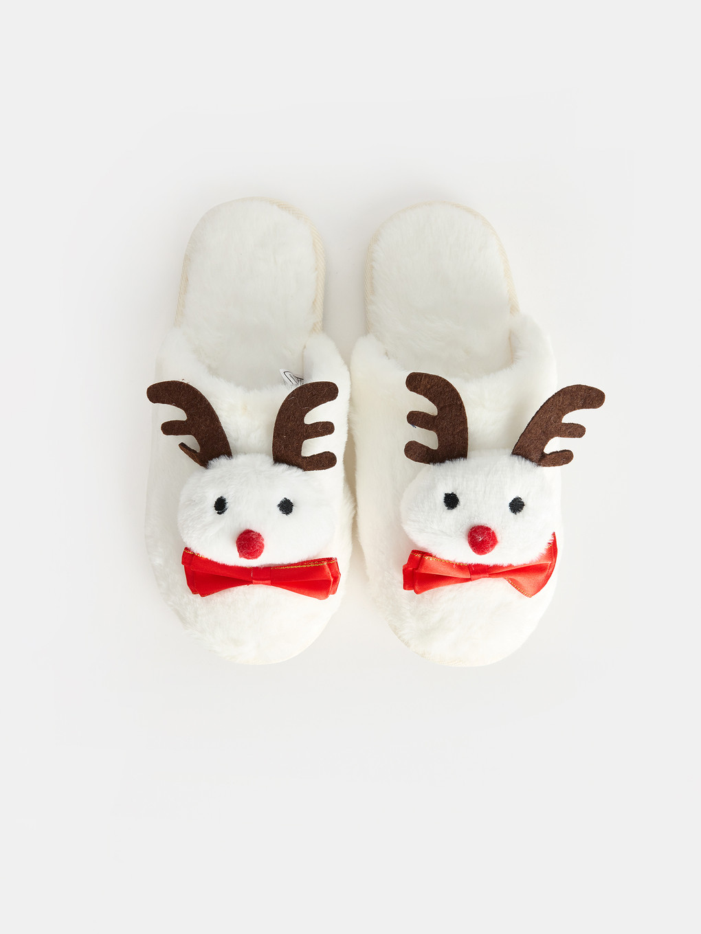 Woman White Home Slippers-1