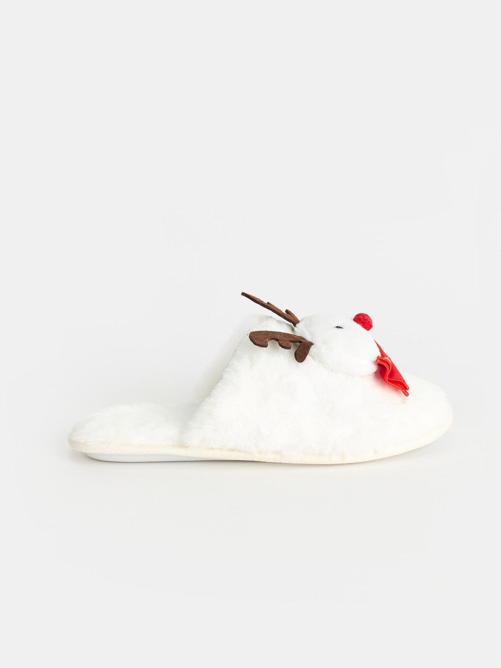 Woman White Home Slippers-2