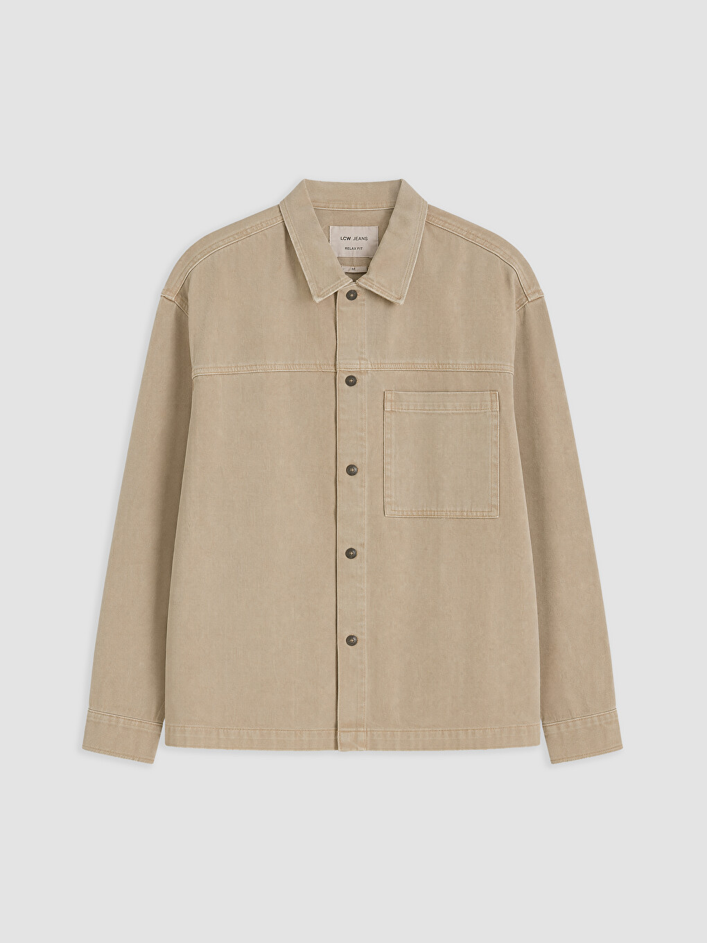 Relaxed Fit Men's Jean Shirt-3