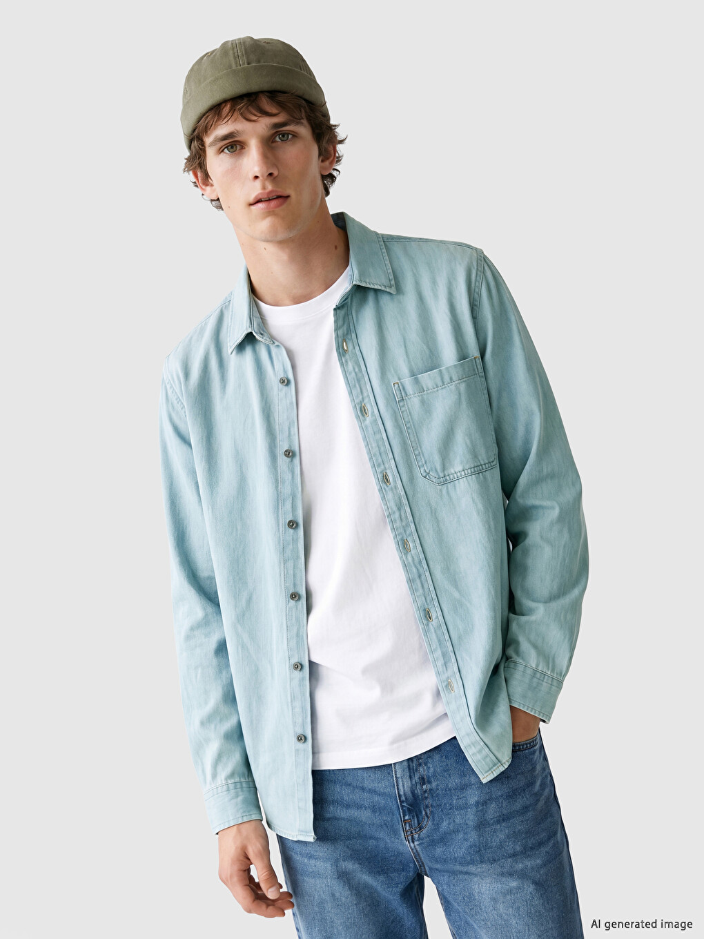 Standard Kalıp Is Fit Men's Jean Shirt