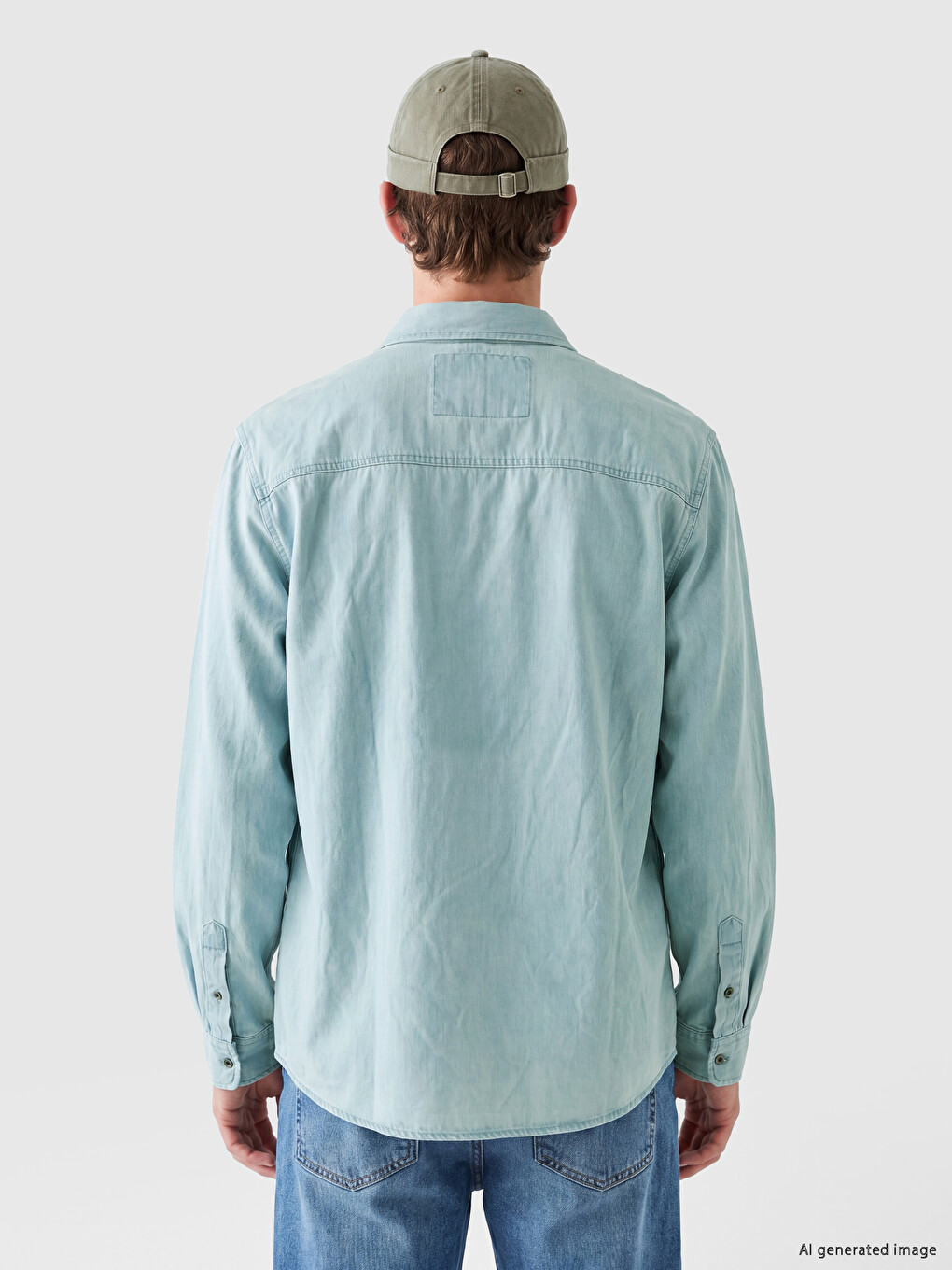 Standard Kalıp Is Fit Men's Jean Shirt-2