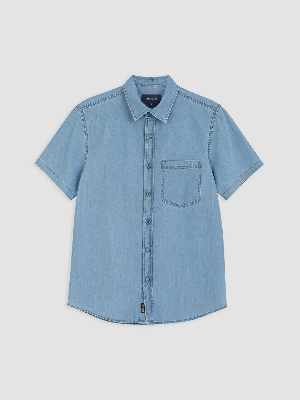 Standard Fit Denim Look Men's Shirt-3