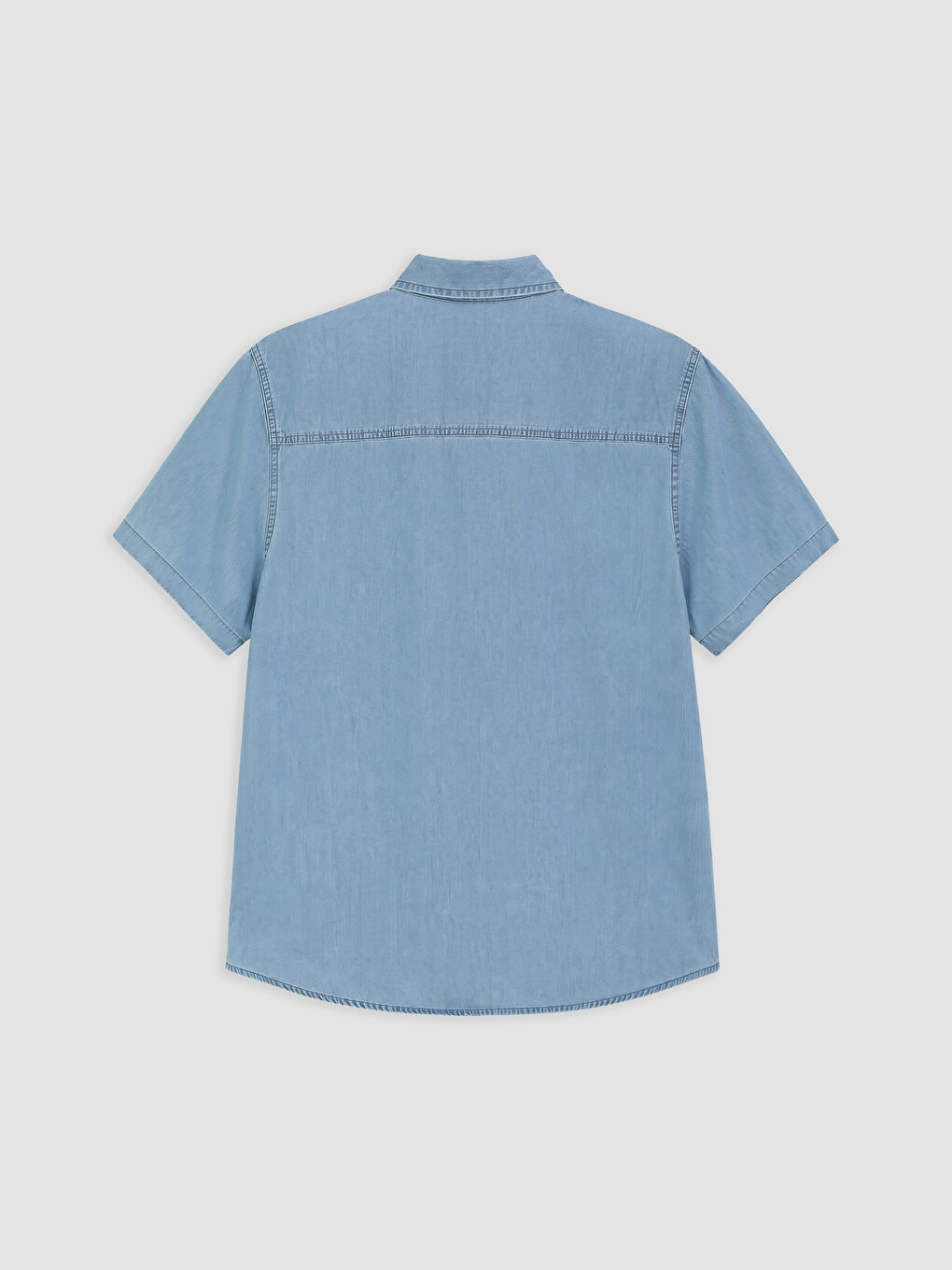 Standard Fit Denim Look Men's Shirt-4