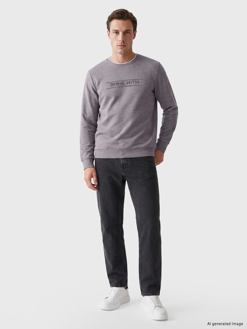 Crew Neck Men's Sweatshirt-1