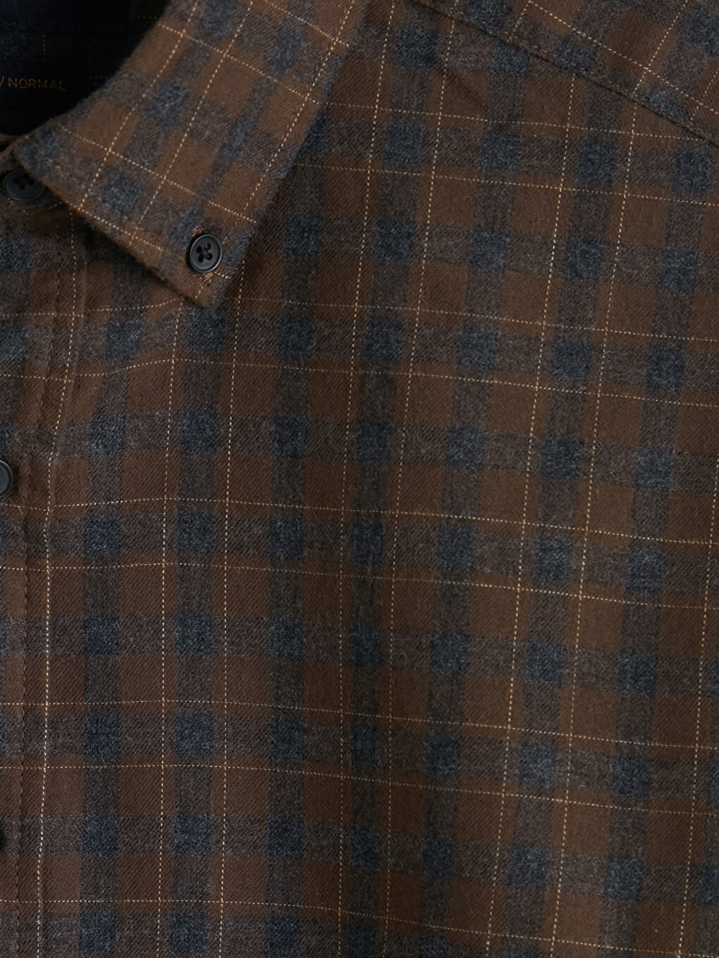 Cămașă Flanelă În Carouri Loose Fit Pentru Bărbați-5