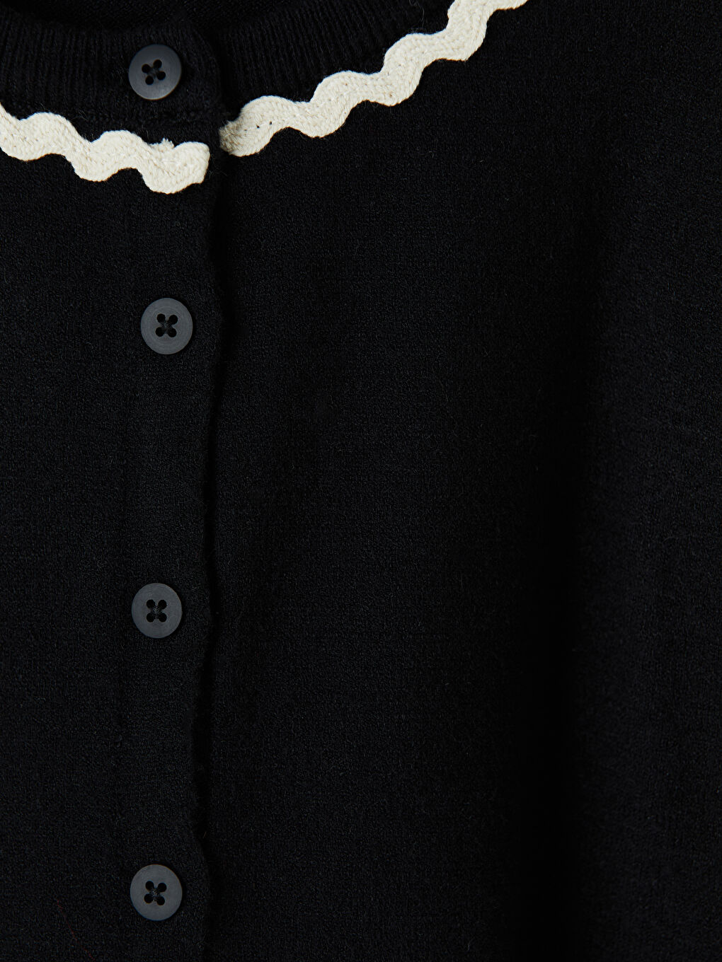 Siyah Kız Çocuk Triko Hırka ve Pantolon-5