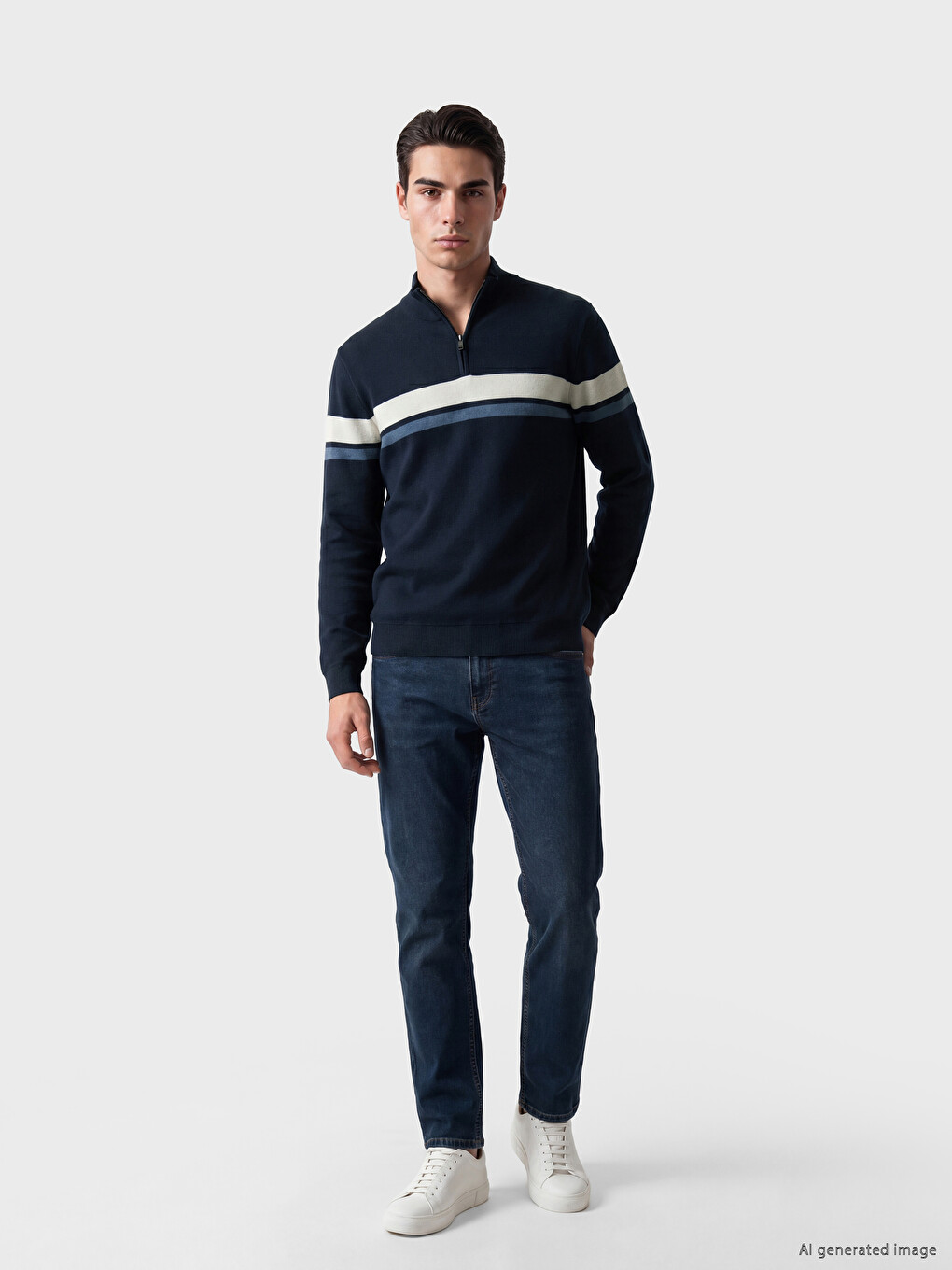 Man Navy Sweater-1