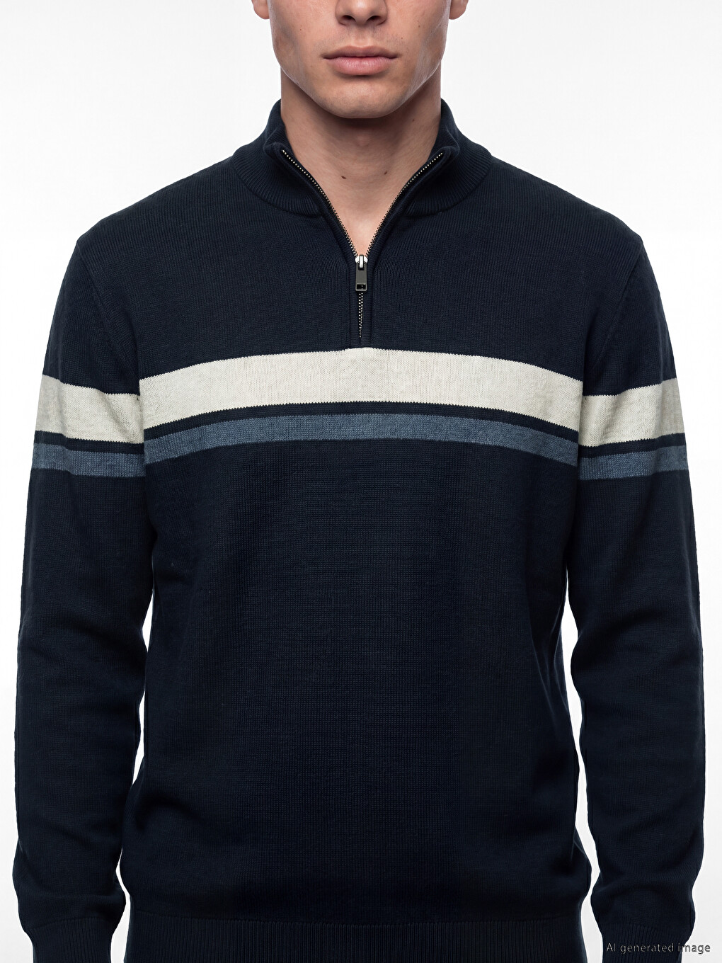 Man Navy Sweater-2
