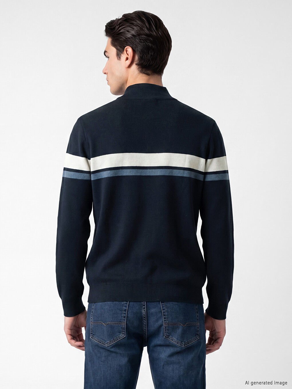 Man Navy Sweater-3