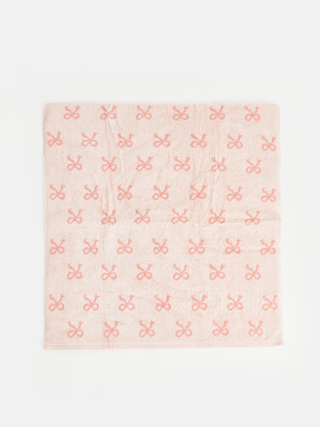 Bow Patterned Cotton Bath Towel 70x140 Cm
