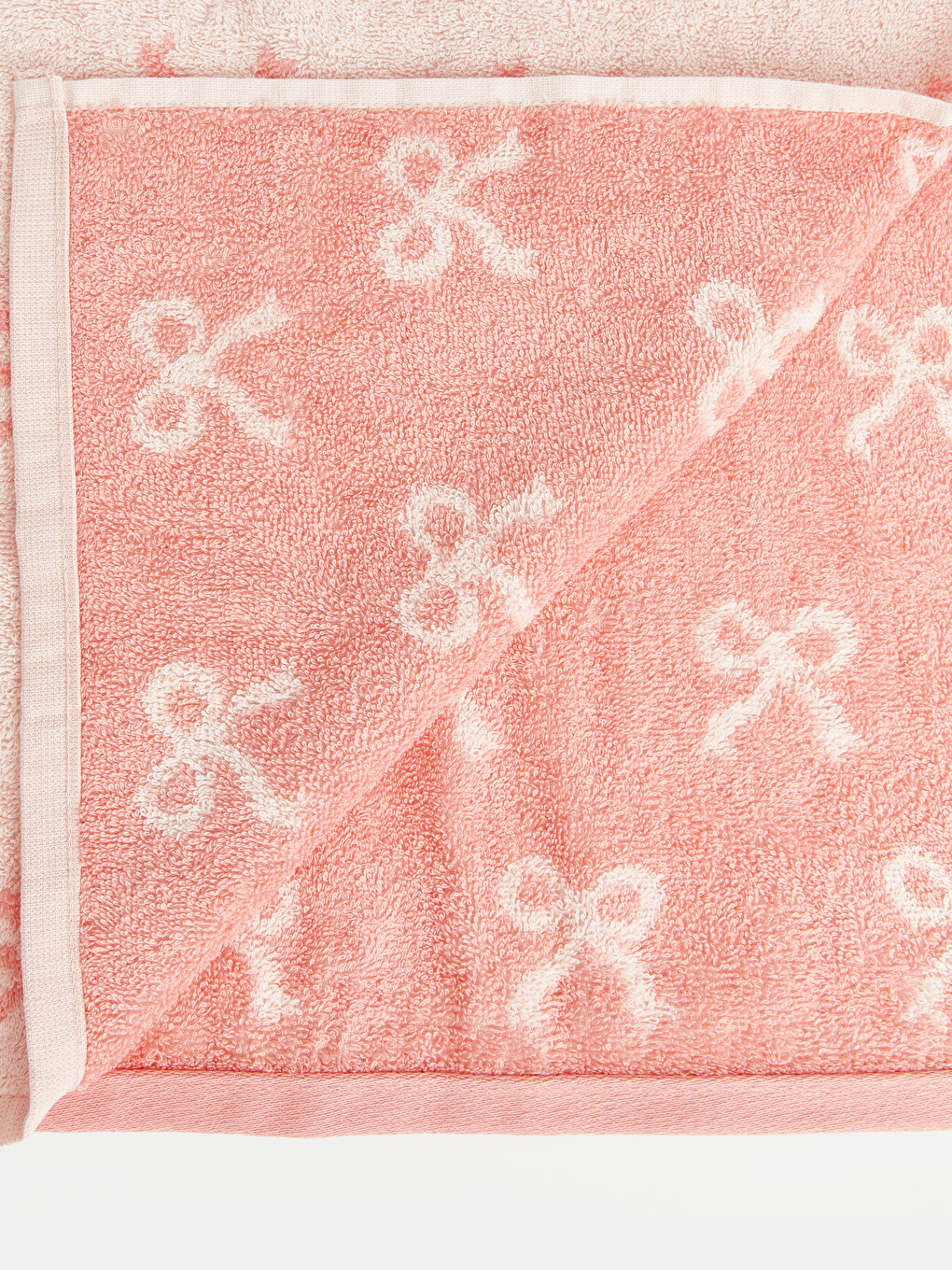 Bow Patterned Cotton Bath Towel 70x140 Cm-2