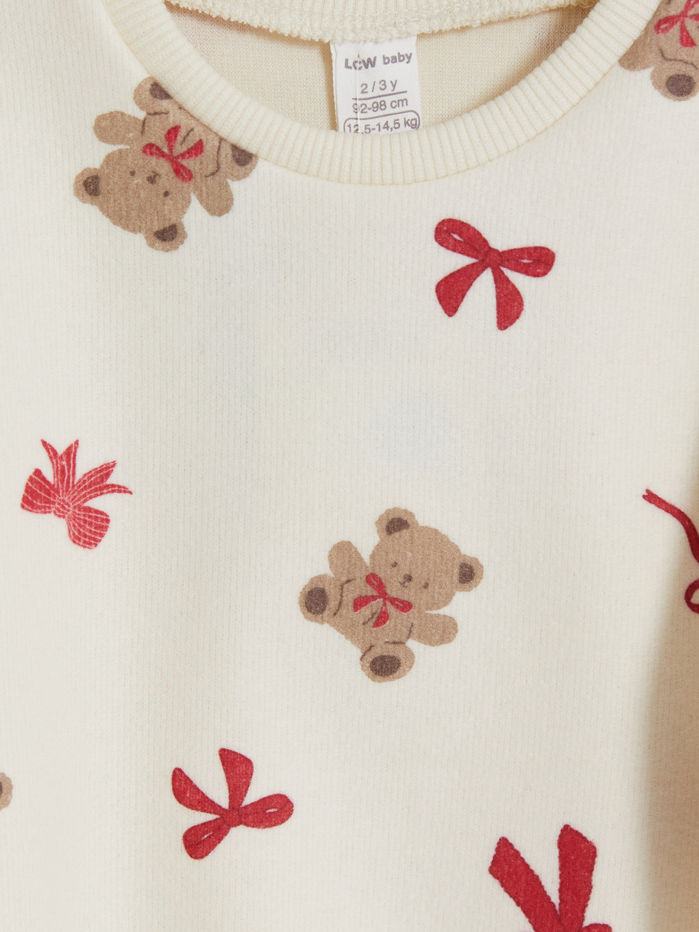 Bisiklet Yaka Fırfırlı Desenli Kız Bebek Sweatshirt-3