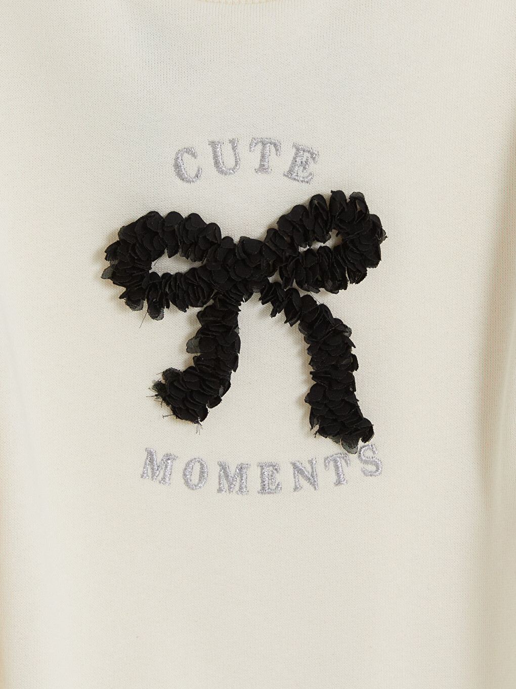 Baby Girl Ecru Sweatshirt-2