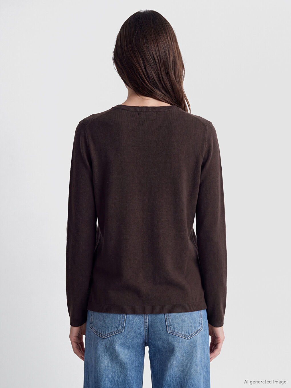 Crew Neck Embroidered Women's Knitwear Sweater-3
