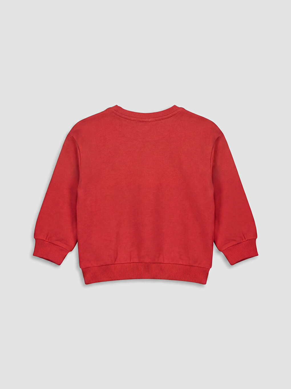 Kırmızı Bebe Yaka Kız Çocuk Nakışlı Sweatshirt-2