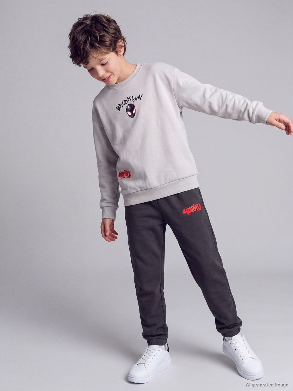 Spider-man Printed Boys' Tracksuit Set-2