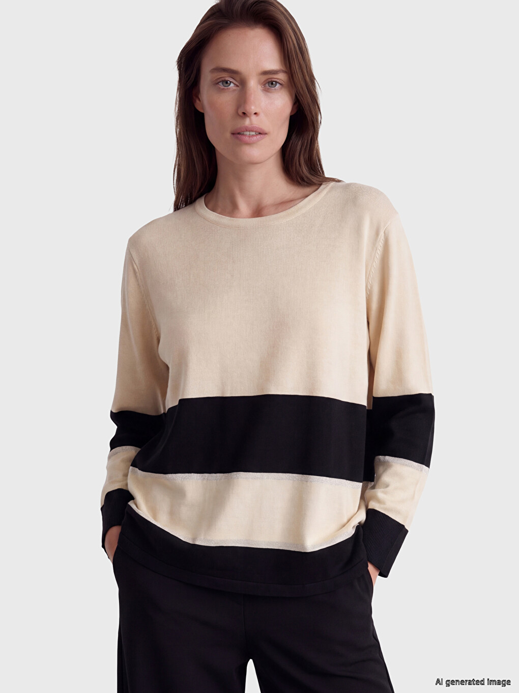 Woman Beige Sweater