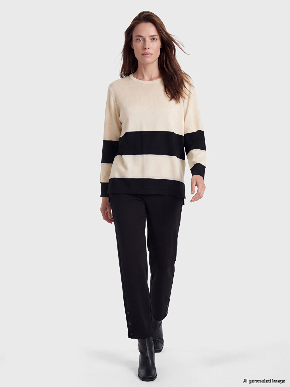 Woman Beige Sweater-1