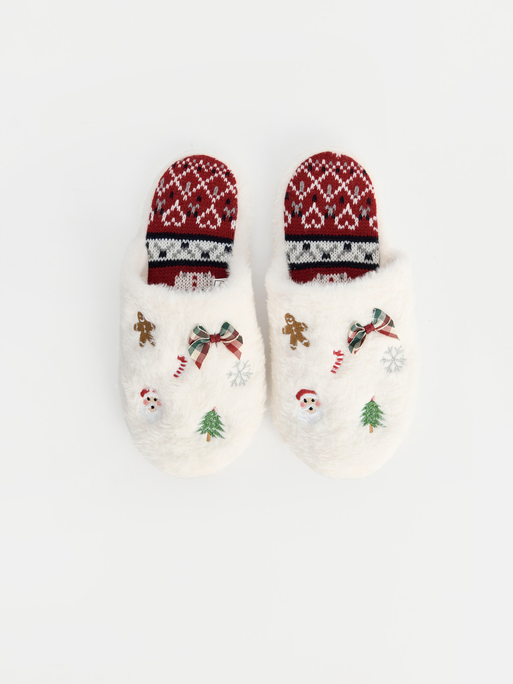 New Year Themed Plush Women's Home Slippers-1