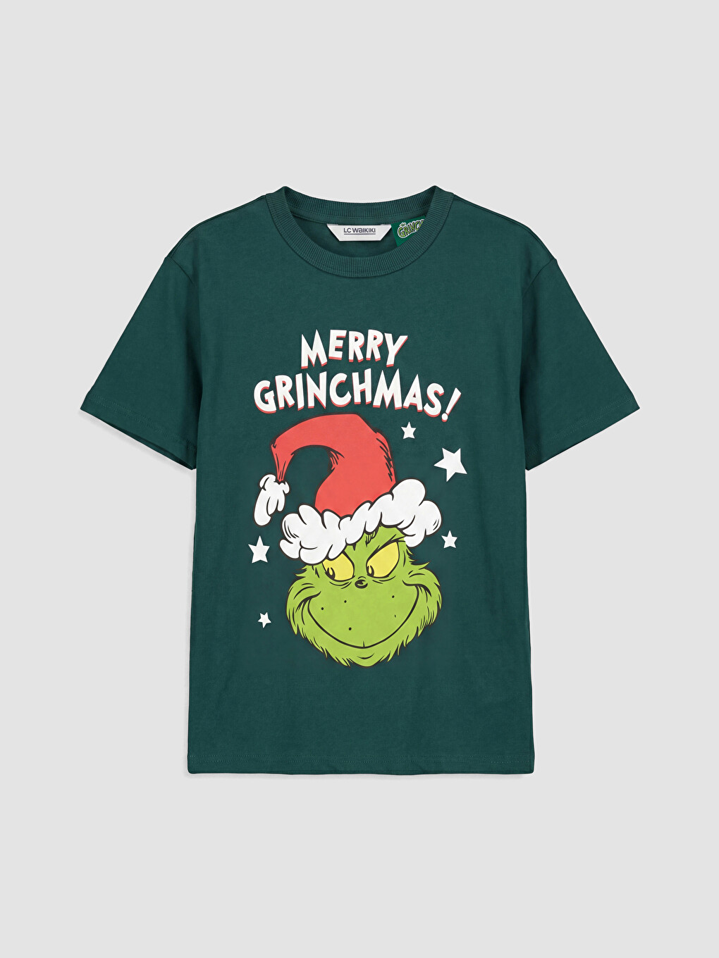 Момчешка Тениска С Кръгло Деколте С Принт Grinch