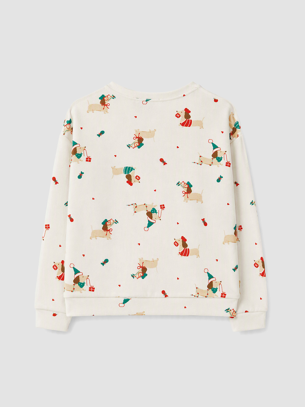 Bej Yılbaşı Temalı Kız Çocuk Kadife Pijama Takım-3